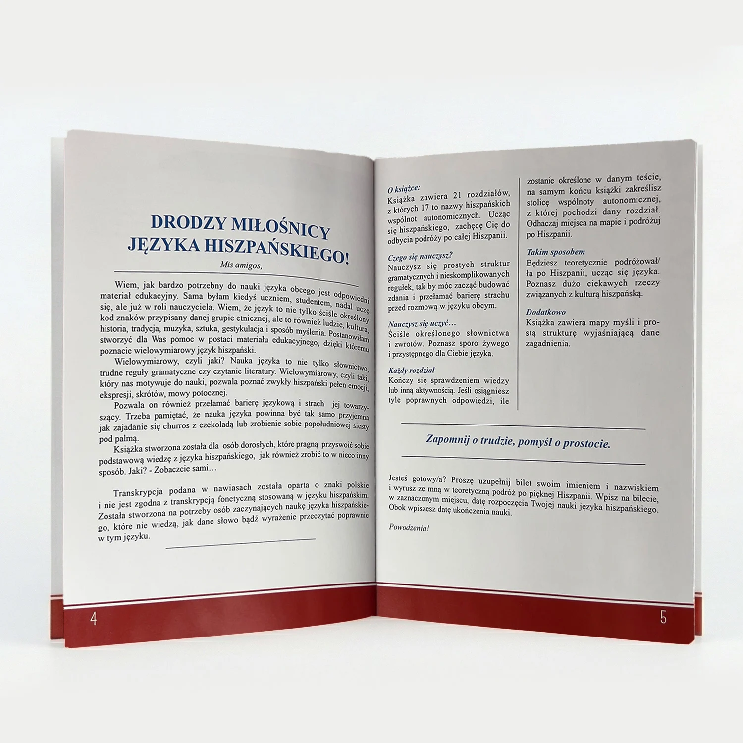 Rozkładówka ze stron 4–5 książki „Z Hiszpanią na TY”